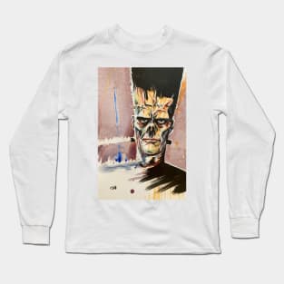 Frankenstein Zombie Illustration Long Sleeve T-Shirt